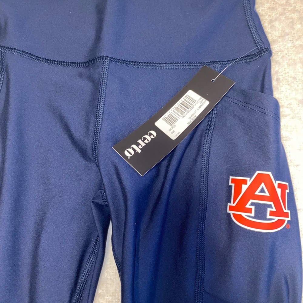 Auburn Tigers Navy Performance Leggings with AU Logo